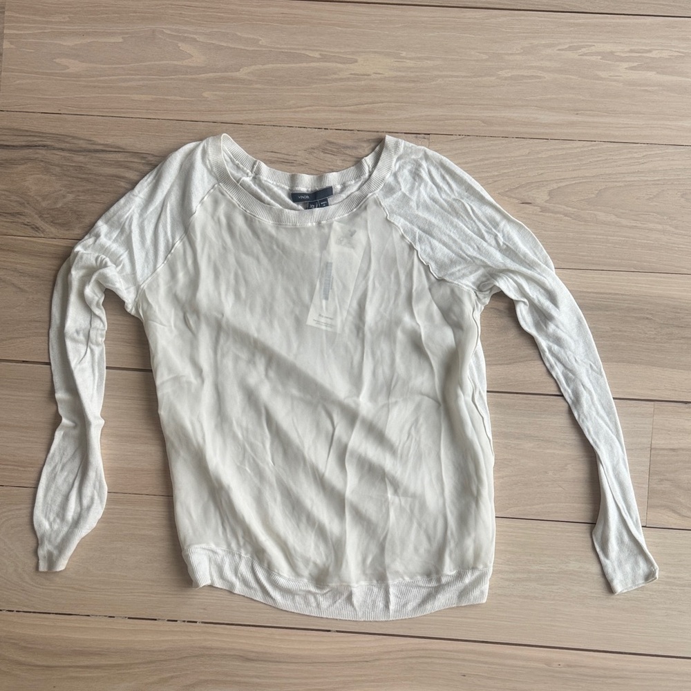 Vince Off-White Long Sleeve Top